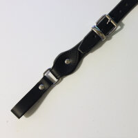 R&amp;Co Sam Browne Black Soft Leather Strap + Piping Black M