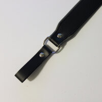 R&amp;Co Sam Browne Black Soft Leather Strap + Piping Black M