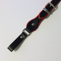 R&amp;Co Sam Browne Black Soft Leather Strap + Piping Black M