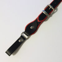 R&amp;Co Sam Browne Black Soft Leather Strap + Piping Black M