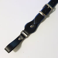 R&amp;Co Sam Browne Black Soft Leather Strap + Piping Black M