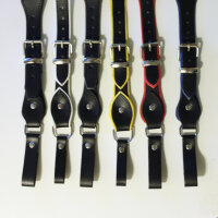 R&amp;Co Sam Browne Black Soft Leather Strap + Piping Black M