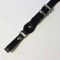 R&amp;Co Sam Browne Black Soft Leather Strap + Piping Black M