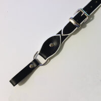 R&amp;Co Sam Browne Black Soft Leather Strap + Piping Black M