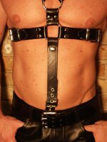 R&amp;Co Leather Cock Ring Attachment for Y-Harness