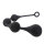 Hot Drops - Silicone Ass Balls Ø 40 mm - L - Black