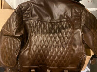 R&amp;Co Marquis Jacket Diamond Brown Leather