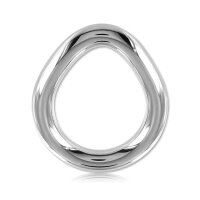 Black Label Stainless Steel Flared Cock Ring - Large | 10...