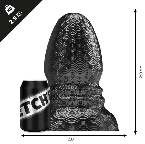 STRETCHR Ripple Butt Plug XL Black Metallic