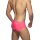 Addicted AD987 Neon Shiny Brief Neon Pink L