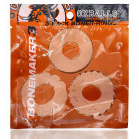 Oxballs Bonemaker 3-Pack Cockring Kit - Clear