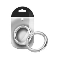 Black Label Stainless Steel Round Cock Ring 6 mm