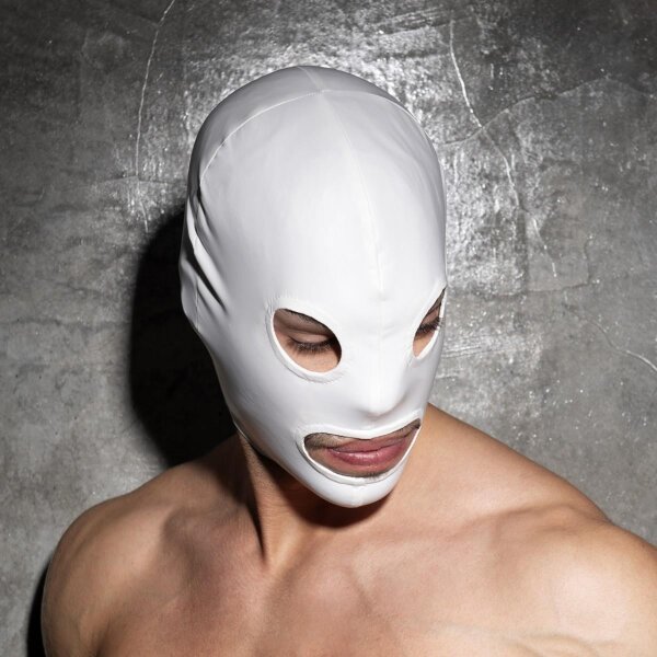 Addicted ADF185 Fetish Rub Mask White M-L