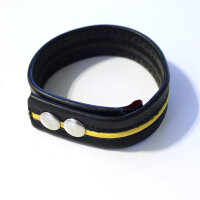 R&amp;Co Leather Biceps Band Black 3 cm + 1 Piping
