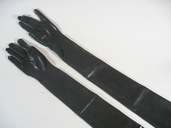 shoulder length rubber gloves