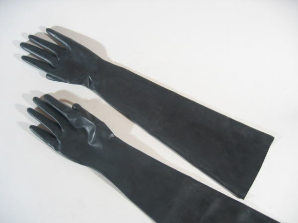 elbow rubber gloves