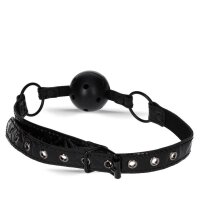 RudeRider Diamond Pattern Ball Gag Black