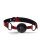 RudeRider Diamond Pattern Ball Gag Red