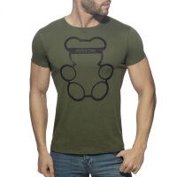 Addicted AD424 Bear Round Neck T-Shirt Khaki XL