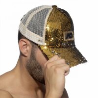 Addicted AD1201 Sequins Cap Gold