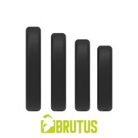 BRUTUS Flat Slick Silicone Cockring Black  45 mm