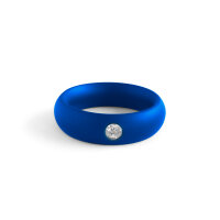 Black Label Blue Steel Jewelled Donut Cockring