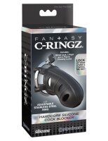 Fantasy C-Ringz Hardcore Silicone Cock Blocker - Black