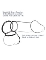 Fantasy C-Ringz Silicone 3-Ring Stamina Set-Black