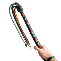 Black Label Gay Pride Leather Flogger