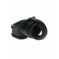 RudeRider Liquid Silicone Cock &amp; Ball Splitter Black