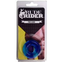 Rude Rider Fat Stretchy Cock Ring Jelly Blue