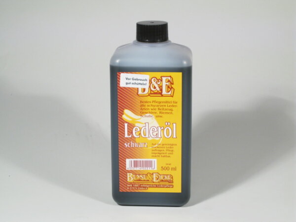 B &amp; E Oil for leather black 500 ml