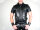 R&Co Short Sleeve Police Shirt Jeans Leather Black L