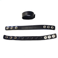 R&amp;Co 3-Snap Leather Cockstrap Dull Pins