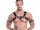 R&Co H-Harness in Soft Leather Black + Piping Black M