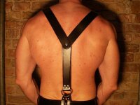 R&amp;Co Leather Braces Black L