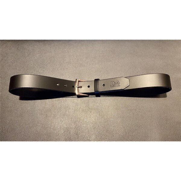 R&Co Leather Belt 4 cm Black W 095