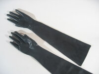 Rubber Gloves Elbow Length Black L