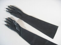 Rubber Gloves Elbow Length Black M