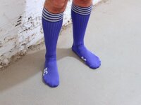 R&amp;Co Football Socks + Stripes - Blue/White
