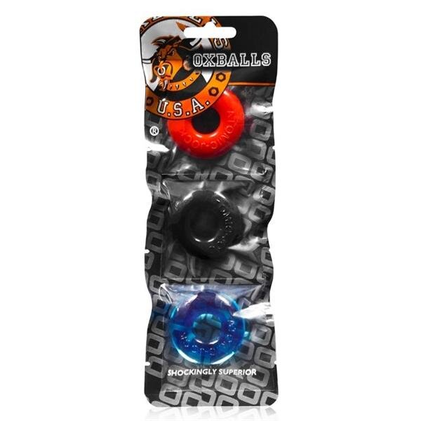 Oxballs Ringer Cock Ring 3-Pack Multi-Colour