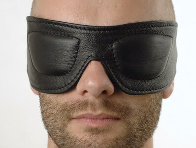 R&amp;Co Leather Blindfold Padded