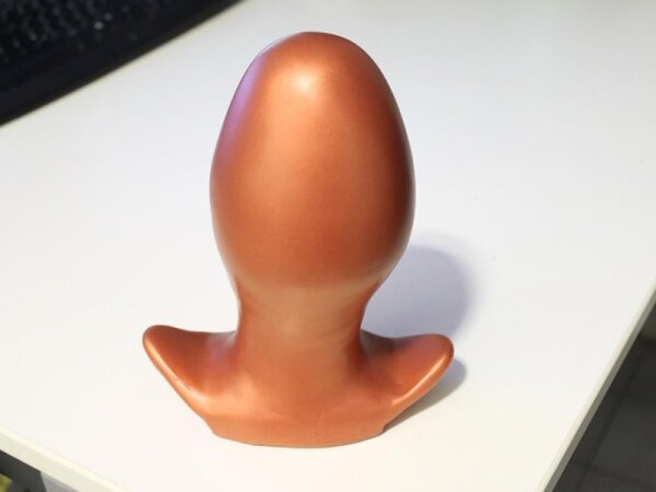 SquarePeg Toys Egg Plug Monster Bronze