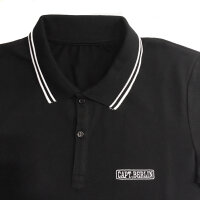 Capt. Berlin Polo-Shirt Black + Stripes White L