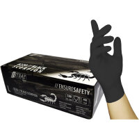 NITRAS BLACK SCORPION Latex disposable gloves, black