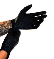 Nitras Wave Nitril Gloves Black 100 x L